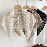 BOHO COTTON TRIANGLE SCARF SUMMER NECK WRAP_CWASC0842