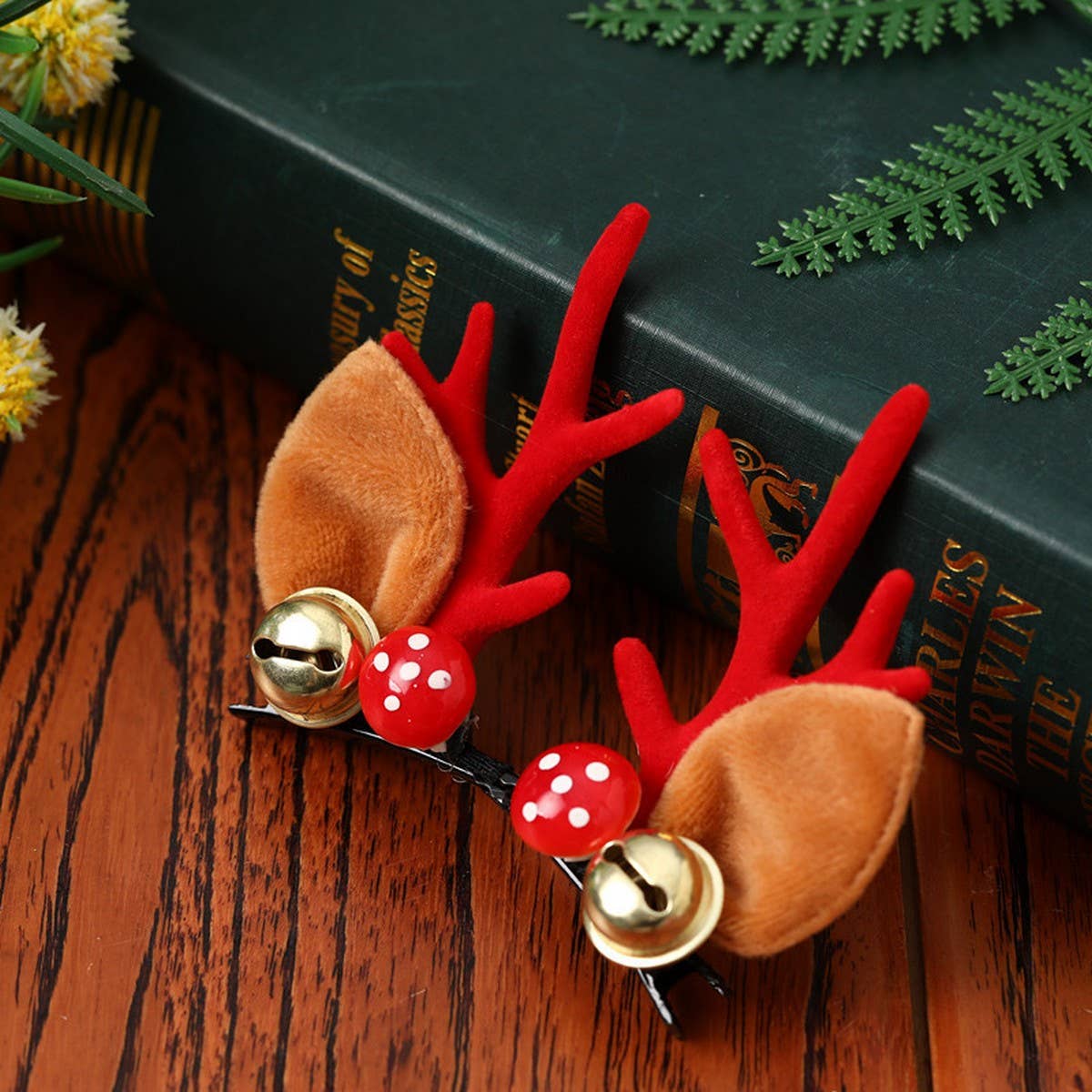CHRISTMAS CUTE ELK ANTLERS CHILDRENS HAIRPIN_CWAHA2745