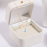BLUE TEARS SMALL OPAL DOUBLE LAYER NECKLACE_CWMM5552