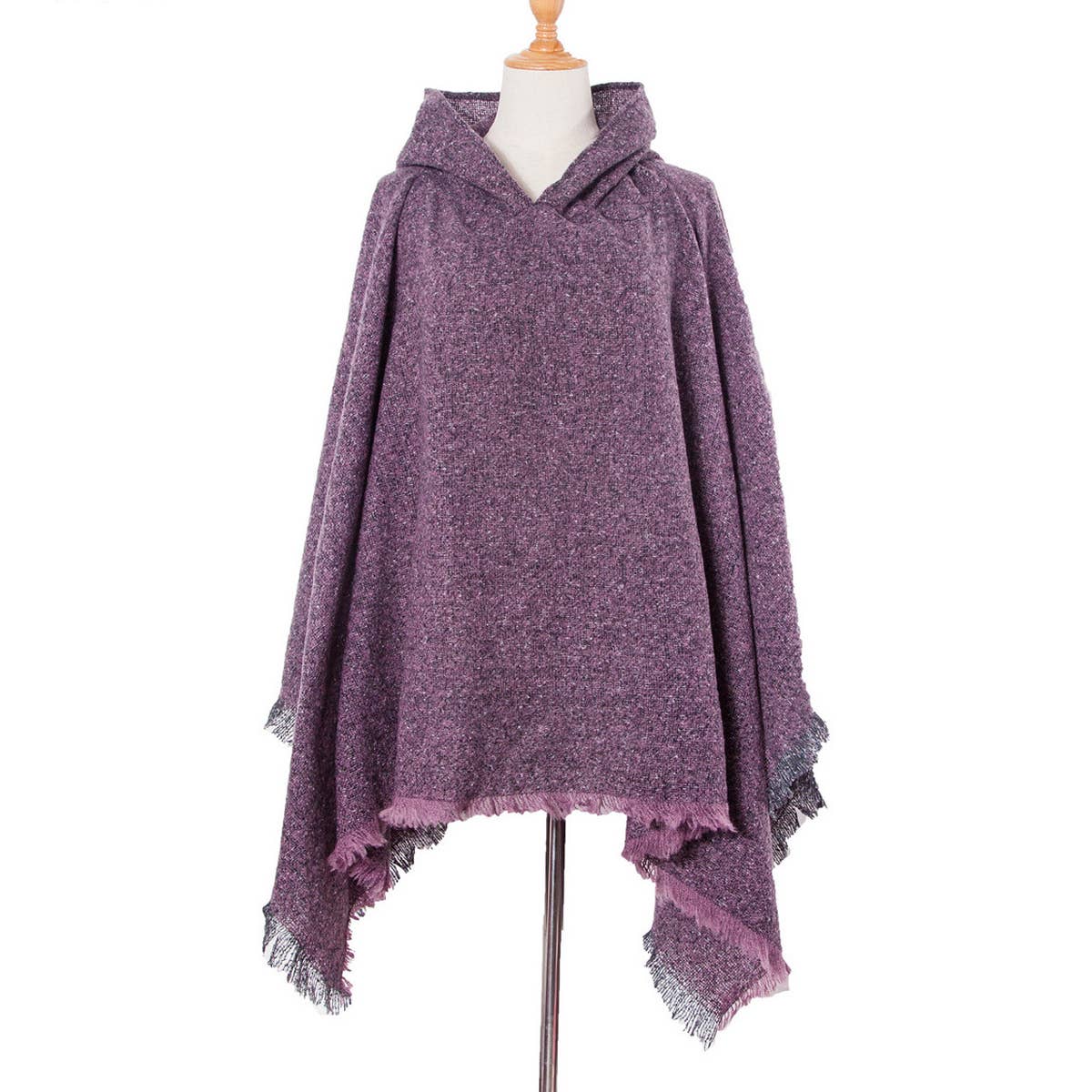 2024 NEW STYLE PULLOVER HOODED CAPE SHAWL_CWASC1205