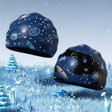 BOYS XL SILICONE SWIM CAP GALAXY PRINT COMFY FIT_CWMM6785