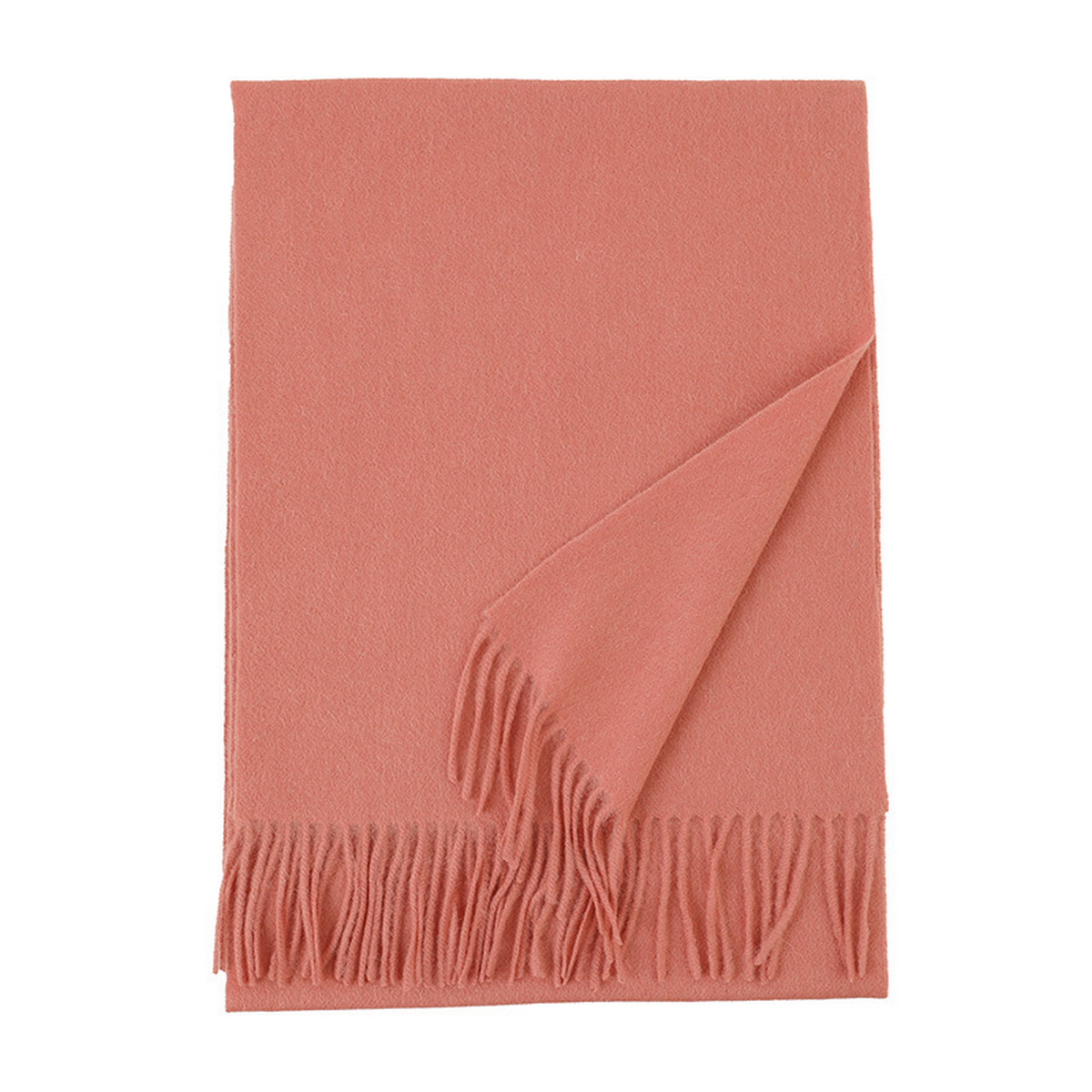 Unisex Wool Scarf Soft Solid Color With Tassels_Cwasc2707