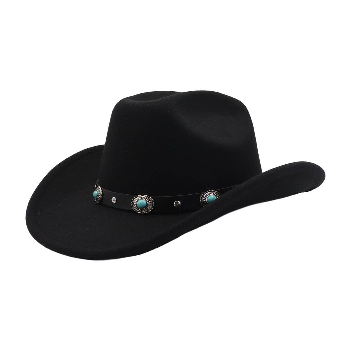 COUPLE S POLYESTER COWBOY JAZZ HAT ETHNIC STYLE_CWAH04384
