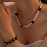 GLASS PEARLNICHEHIGH END SENSE NECKLACE_CWAJE1421