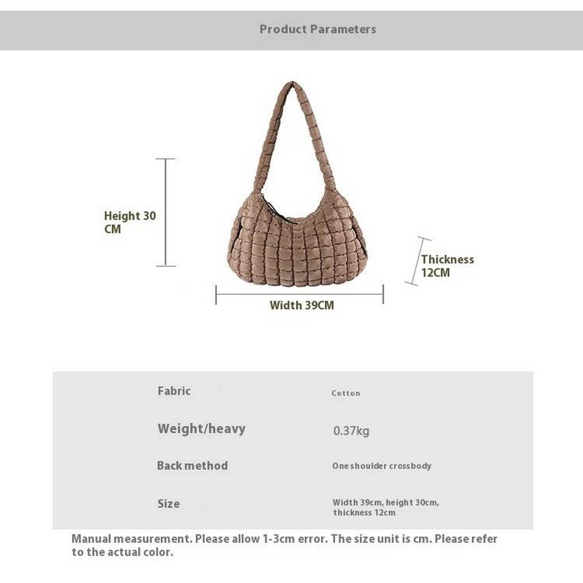 CLOUD PUFF TOTE BAG LARGE SHOULDER BAG_CUAB00503