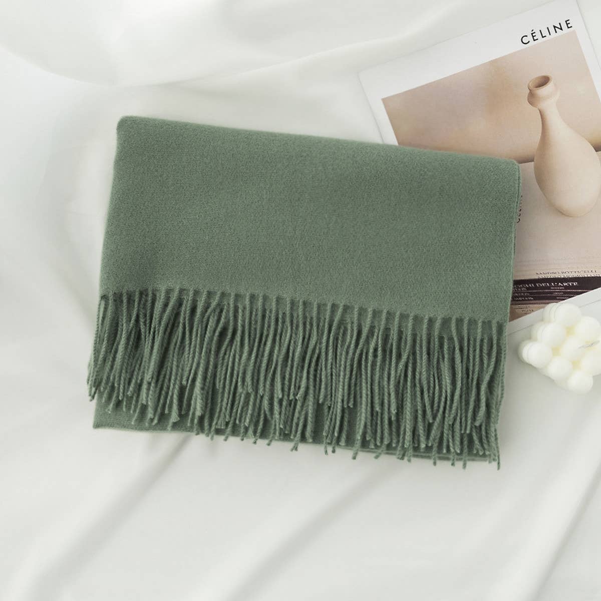COZY SOLID COLOR WINTER SCARF WITH FOR WOMEN_CWASC0991