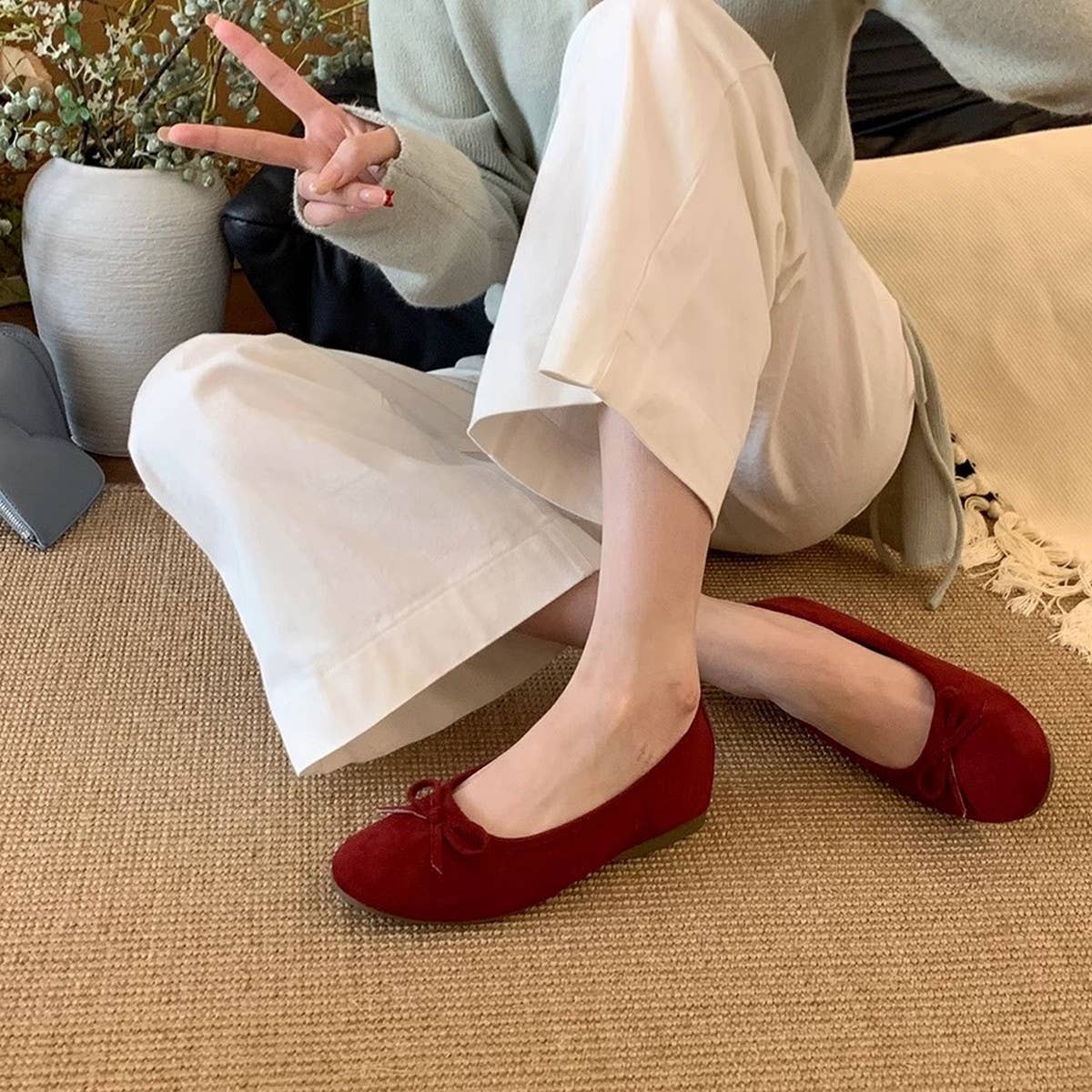 Yellow Platform Slip-On Loaf Vintage Style_Cwshf0142