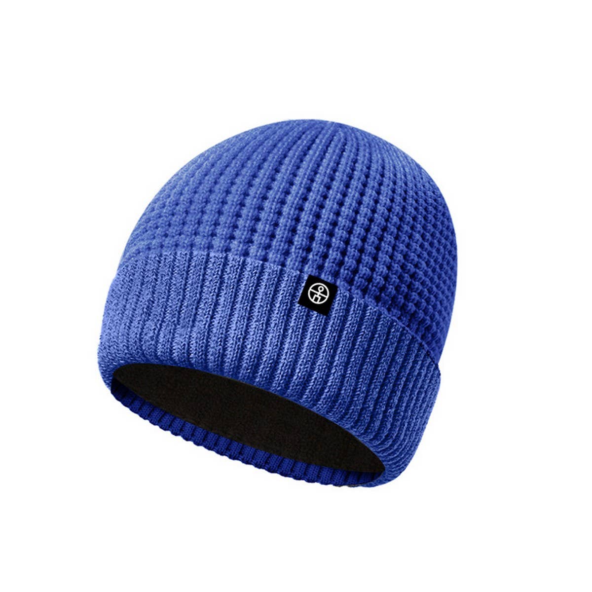 Winter Double Layer Fleece Reflective Knitted Hat_Cwah2458