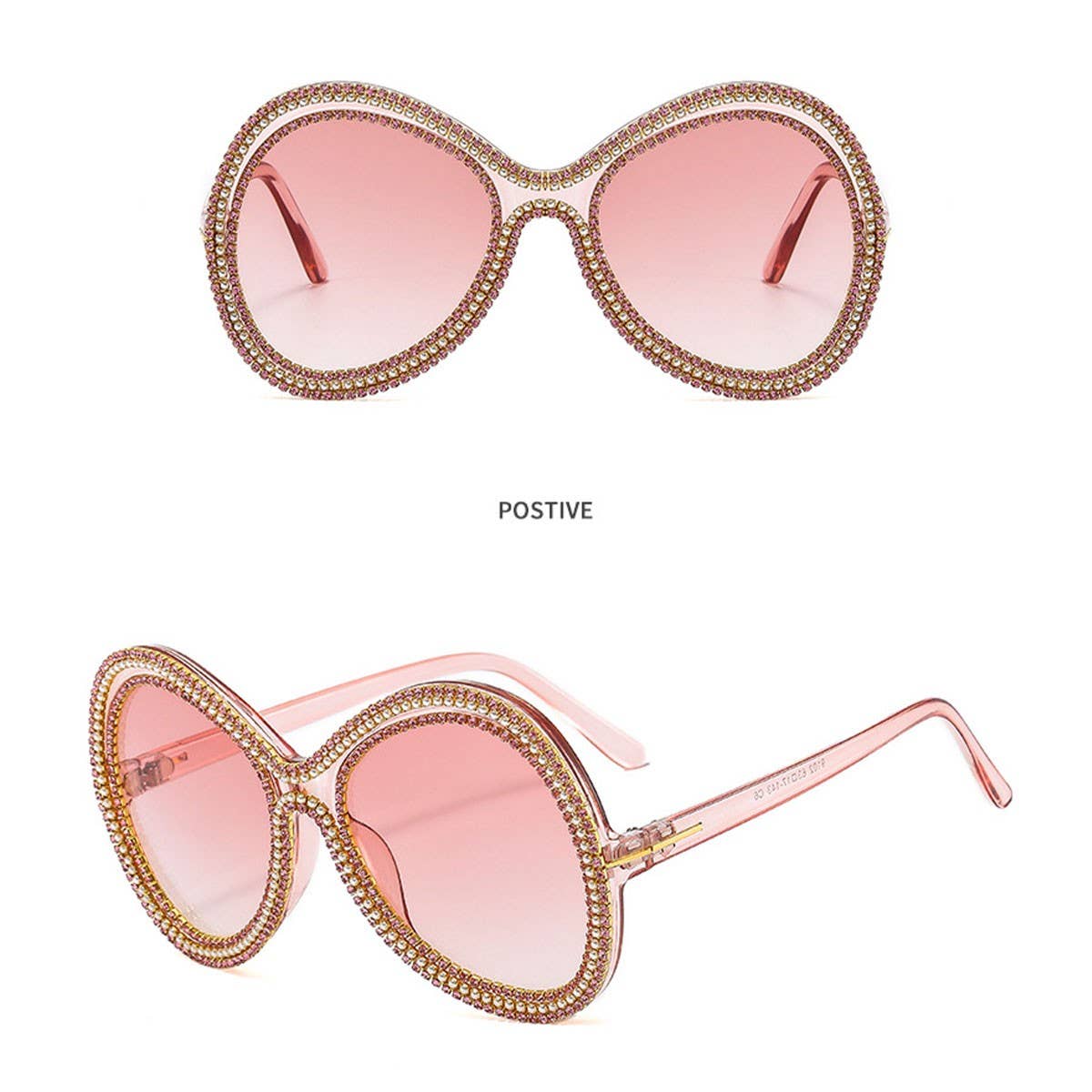 PEARL AND DIAMOND PERSONALIZED FASHION SUNGLASSES_CWASG0872