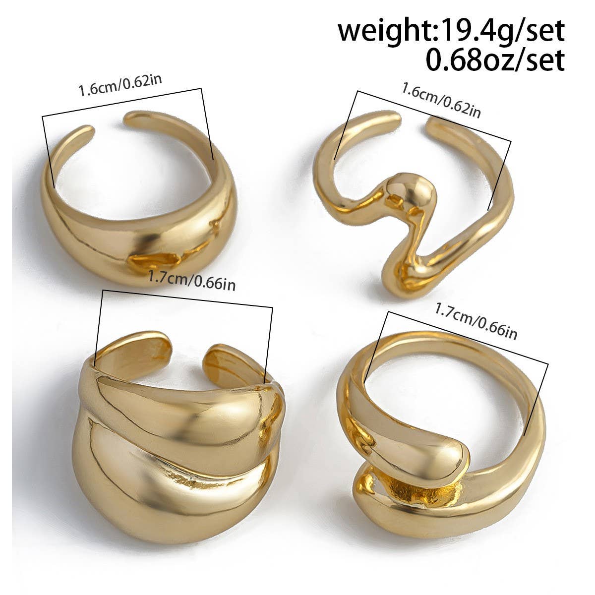 METAL CURVED OPENING ADJUSTABLE RING FOR WOMEN_CWMM3244