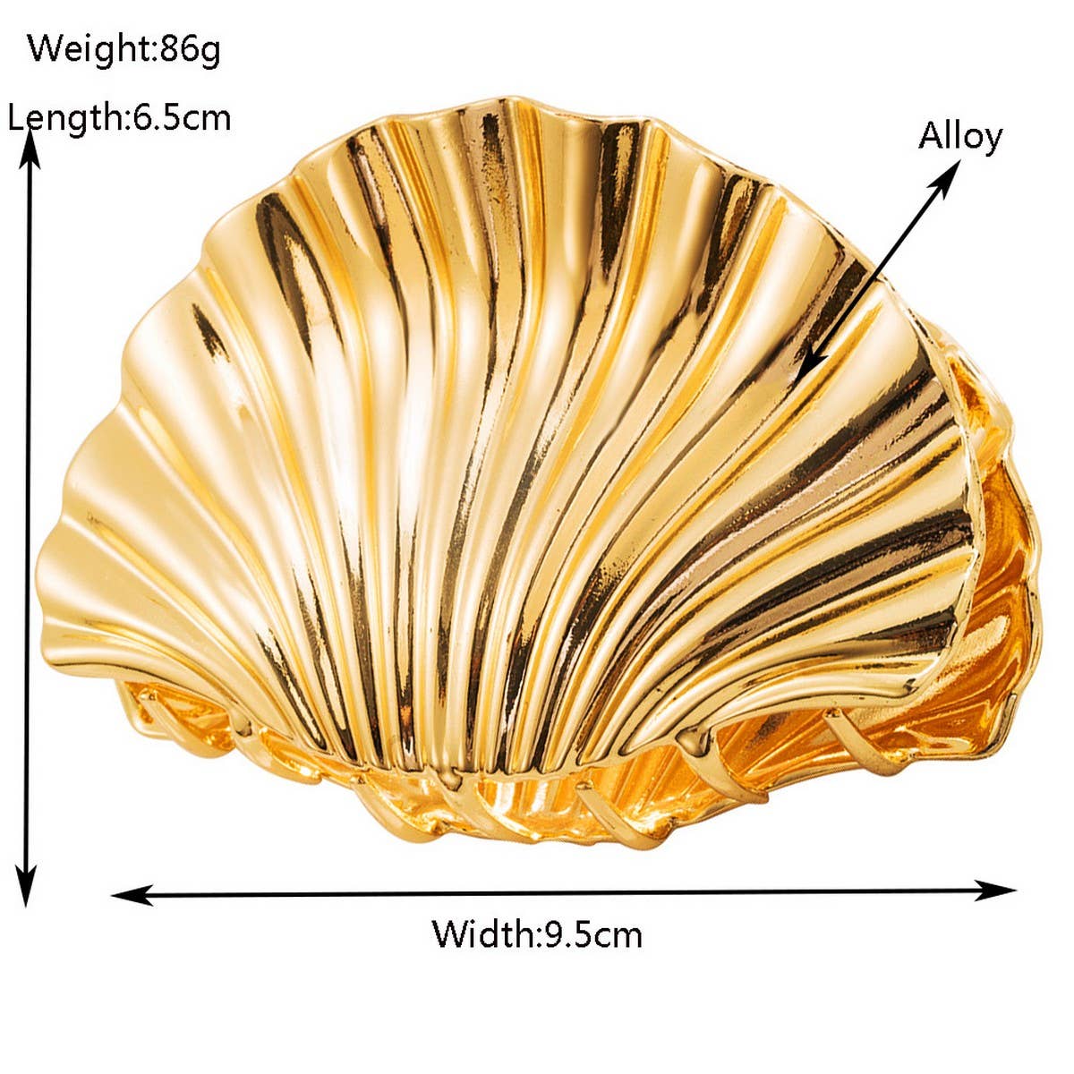 FLORAL METAL GEOMETRIC HAIR CLAW CLIP CHIC STYLE_CWAHA6182