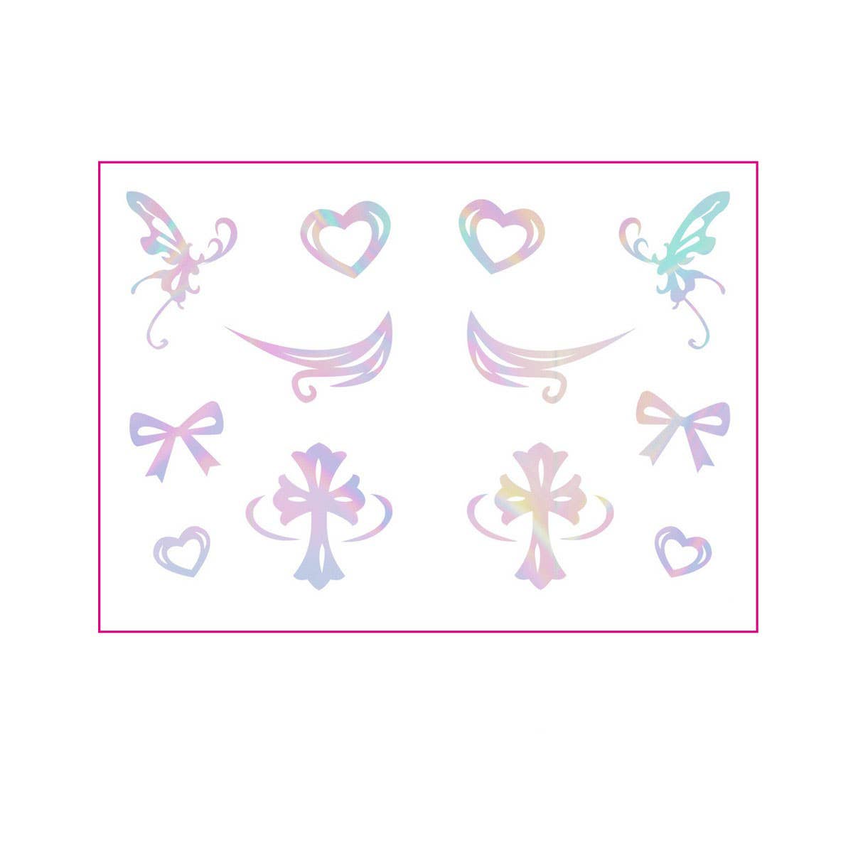 HOLOGRAPHIC EYELINER TATTOOS BUTTERFLY MAKEUP_CWMM8392