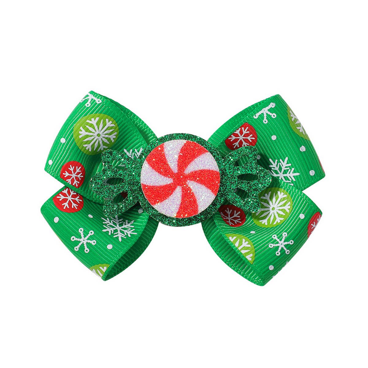 CHILDRENS PRINTED GLITTER BOW HAIRPIN_CWAHA2359