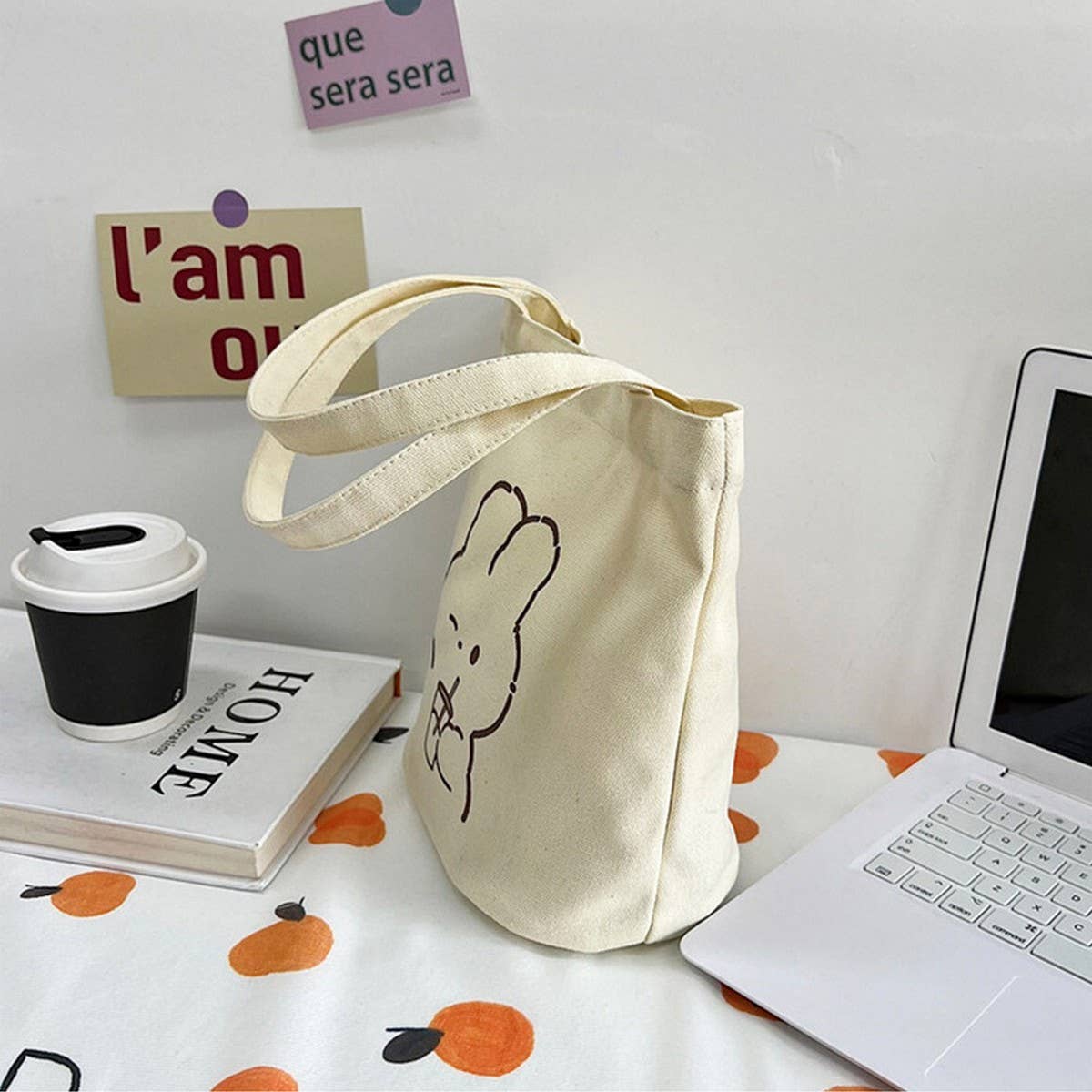CUTE CARTOON RABBIT MINI TOTE BAG_CWAB1713