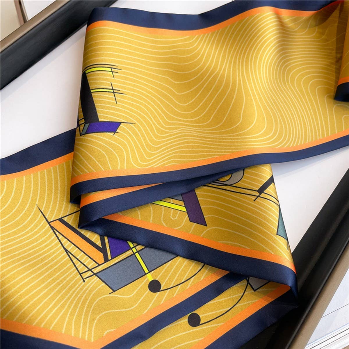 THIN SCARF FASHION PRINT RIBBON HEAD SCARF_CWASC1511