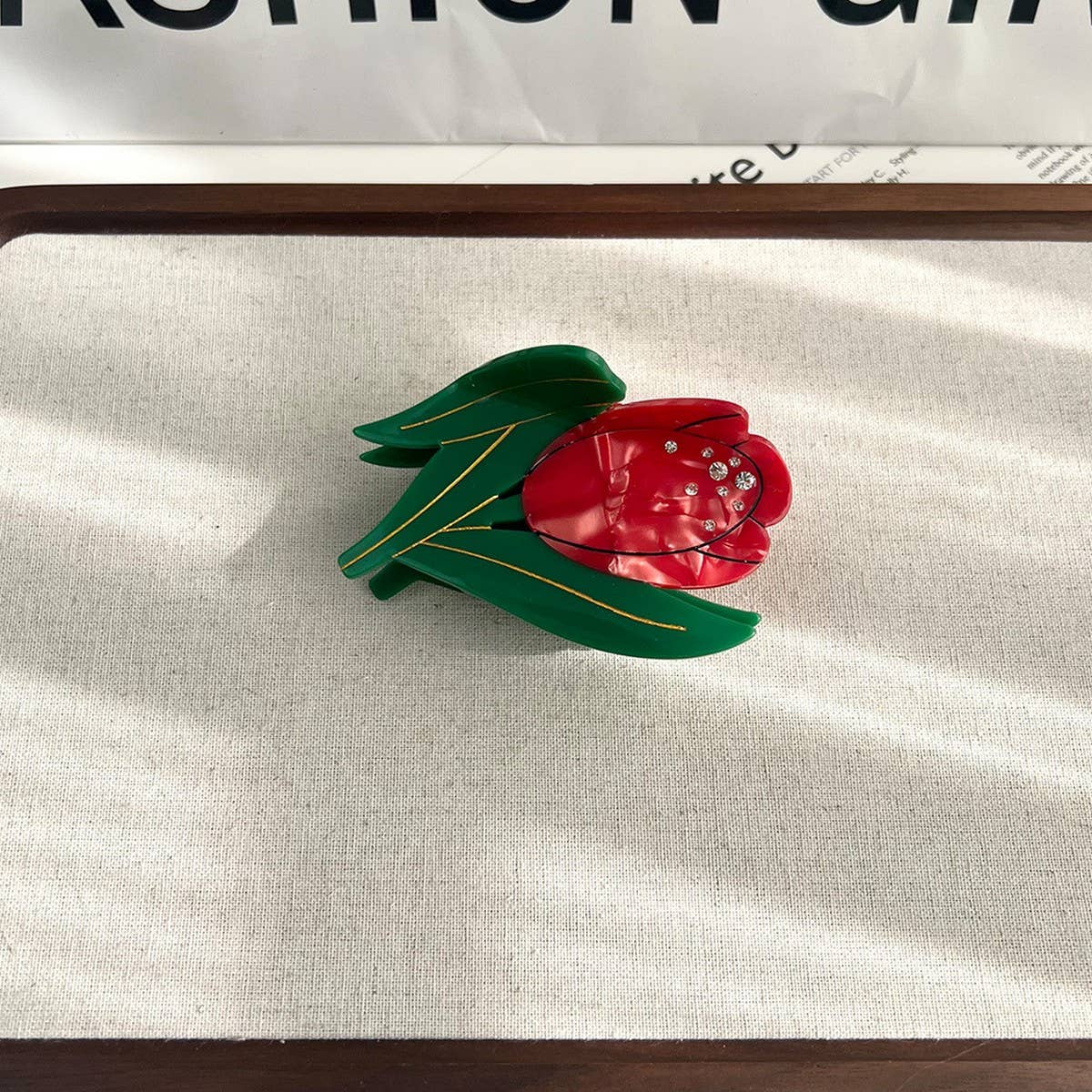 SPRING FLOWER ACETATE CLAW TULIP HAIR CLIP_CWAHA5901