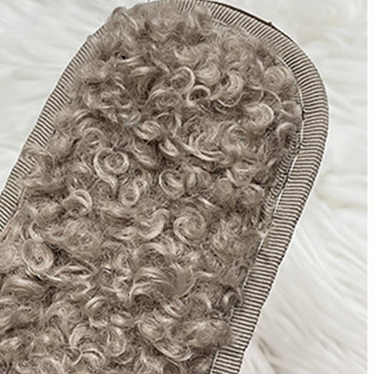 HOMEN LEISURE ROLL PLUSH OPEN TOED SLIPPERS_CWSHS0366