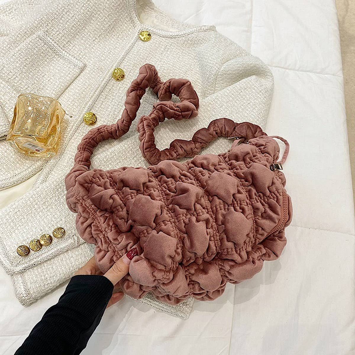 FLUFFY CLOUD HANDBAG WOMEN CROSSBODY SHOULDER BAG_CUAB00571