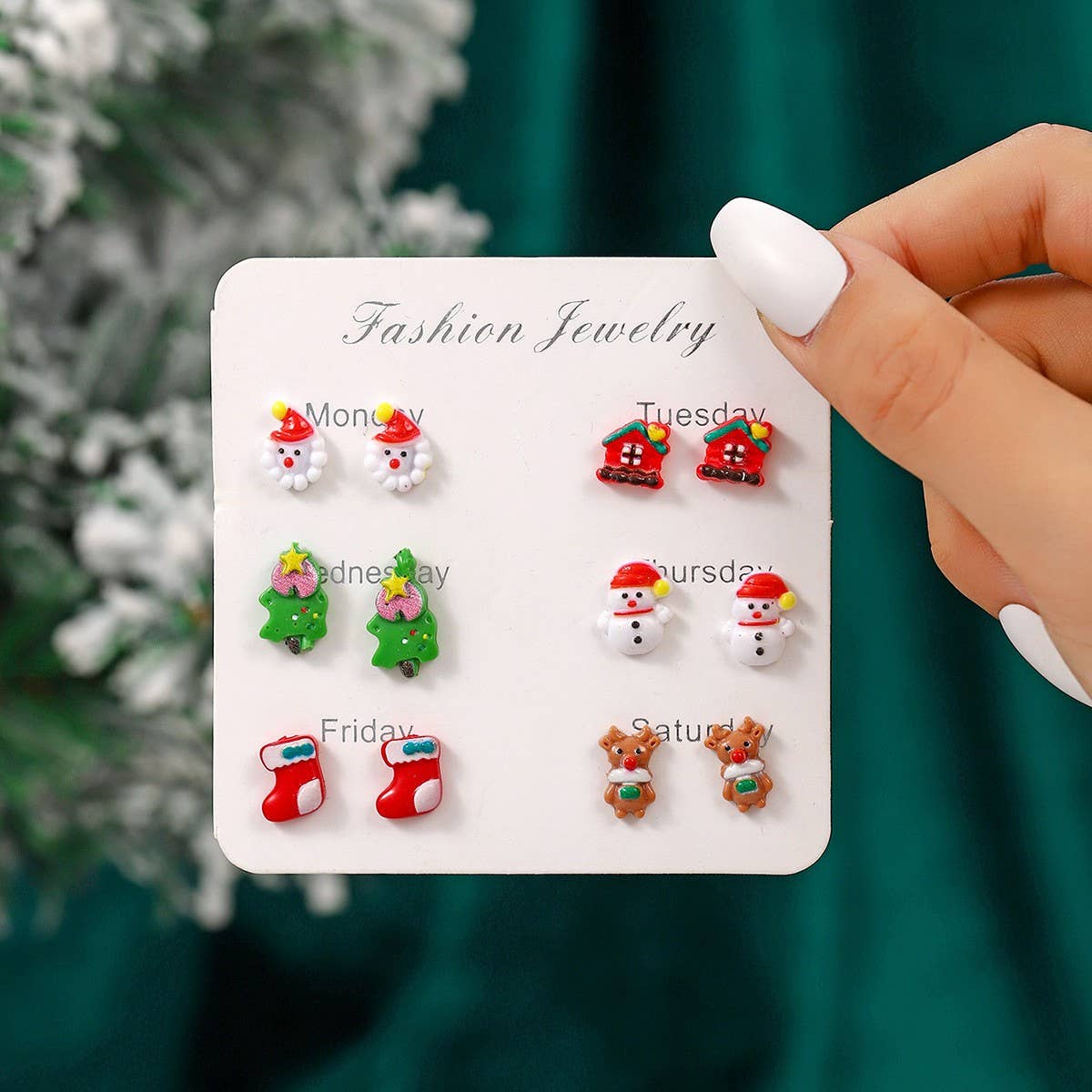 CHRISTMAS NEW CREATIVE CARTOON EARRING COMBINATION_CWMM2613