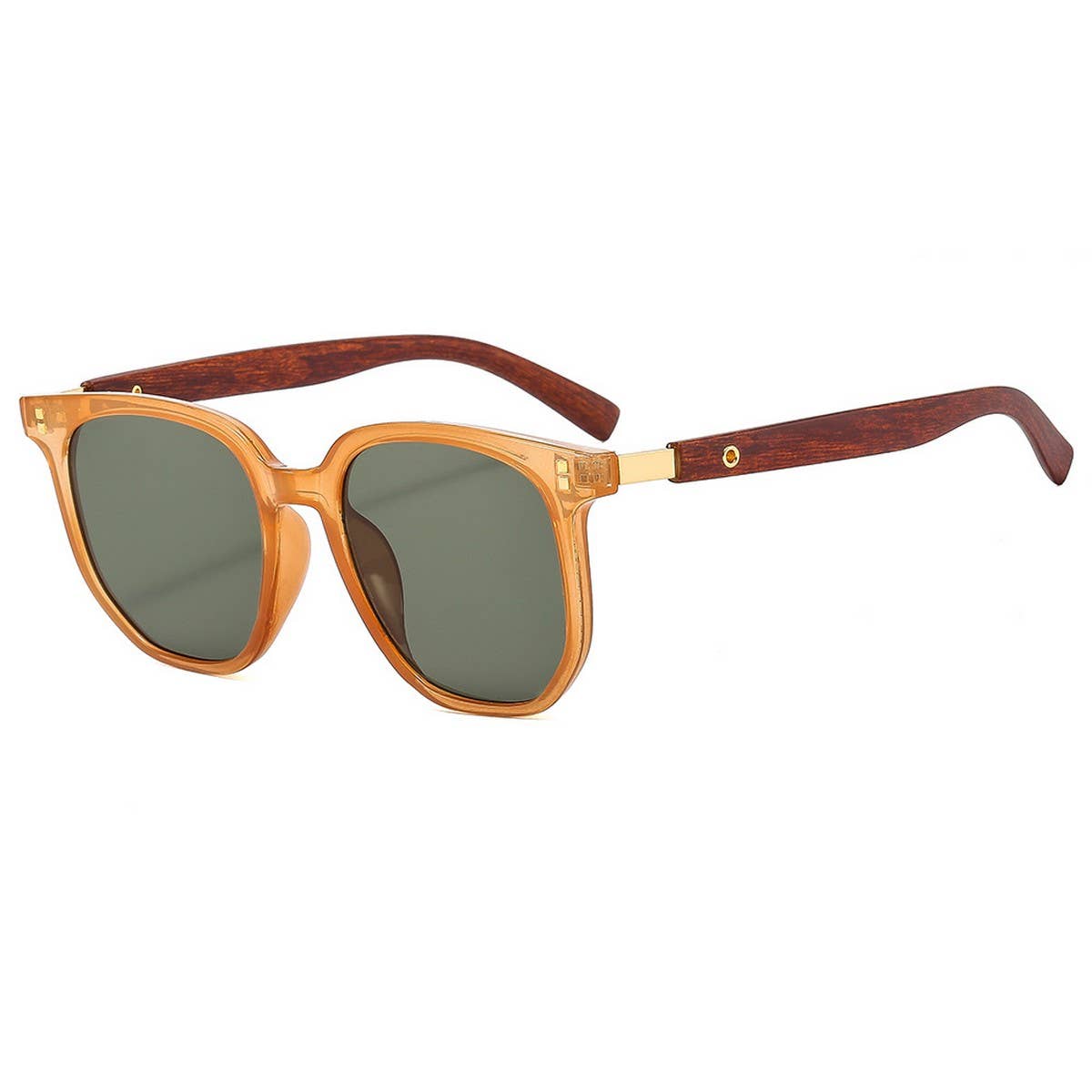 Wood Grain Square Sunglasses For Street Style_Cwasg1153