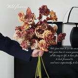 Vintage Faux Wilted Rose Bouquet With Ink Stains_Cwmm6513