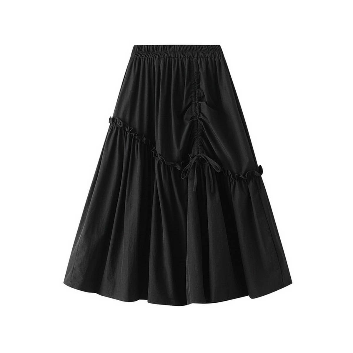 IRREGULAR DRAWSTRING MIDI SKIRT_CWBMS0308