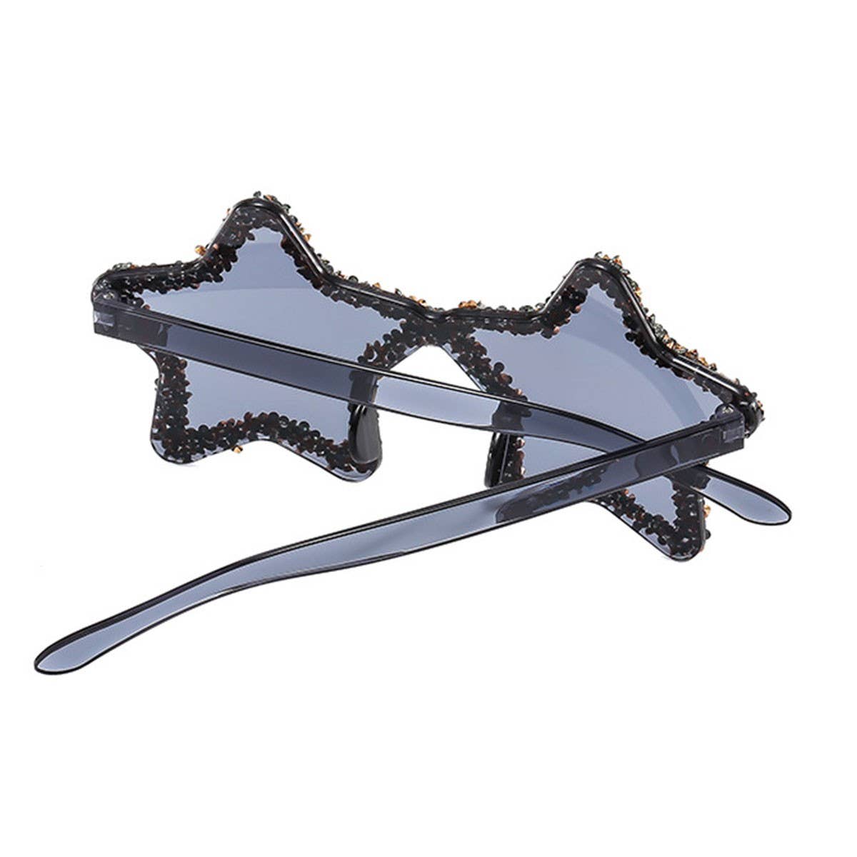 FRAMELESS HAND PAINTED DIAMOND STAR SUNGLASSES_FRAMELESS HAN