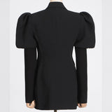 PUFF SLEEVE BLAZER SINGLE BUTTON SPRING STYLE_CWOCO1232