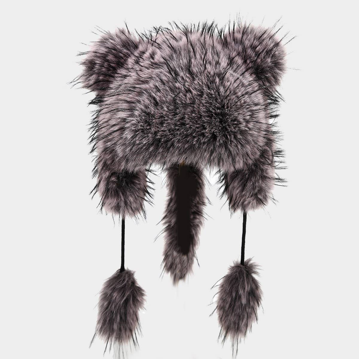 Korean Raccoon Fur Winter Trapper Hat For Women_Cwah04769