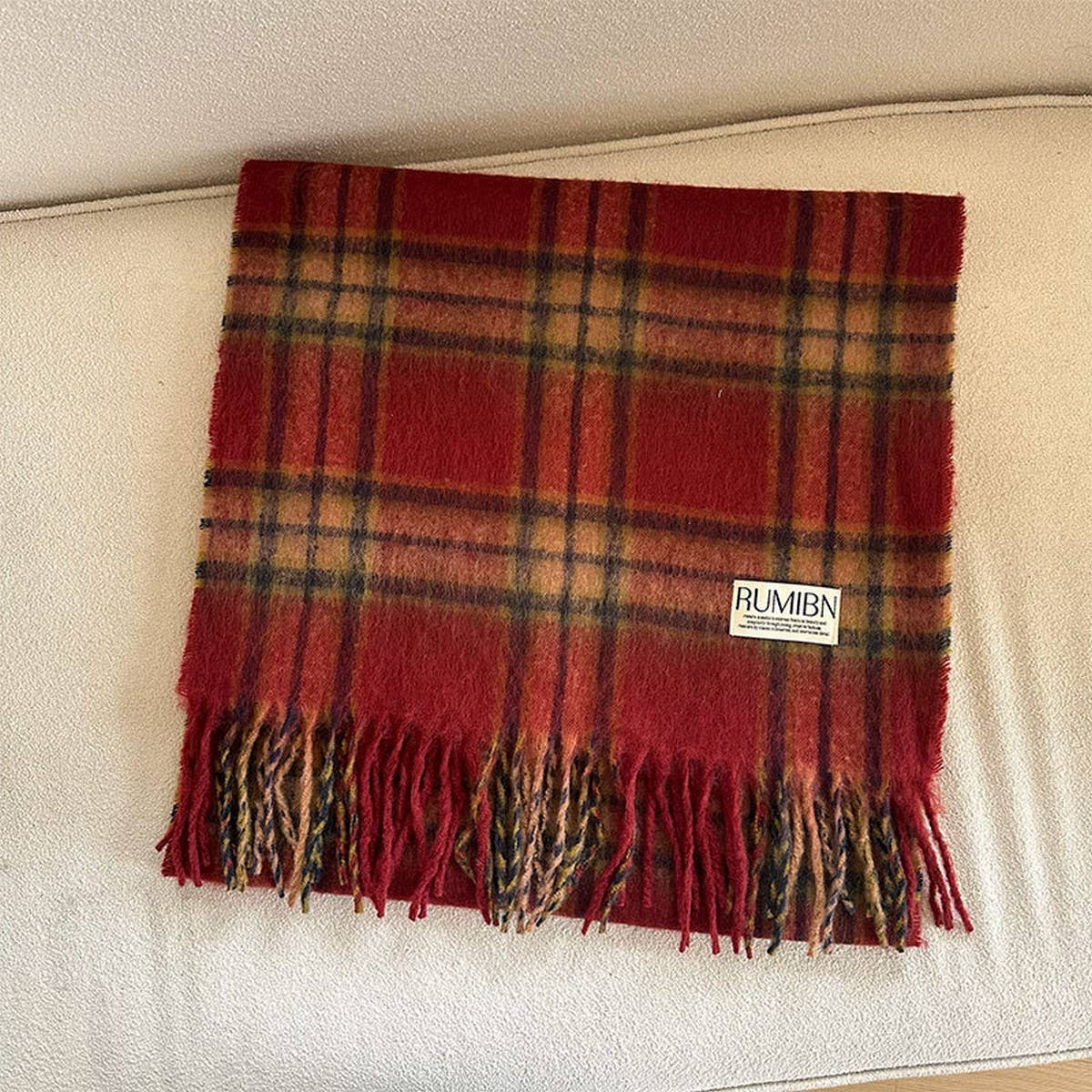 FAUX CASHMERE SCARF THICK SOFT REVERSIBLE WRAP_CWASC2373