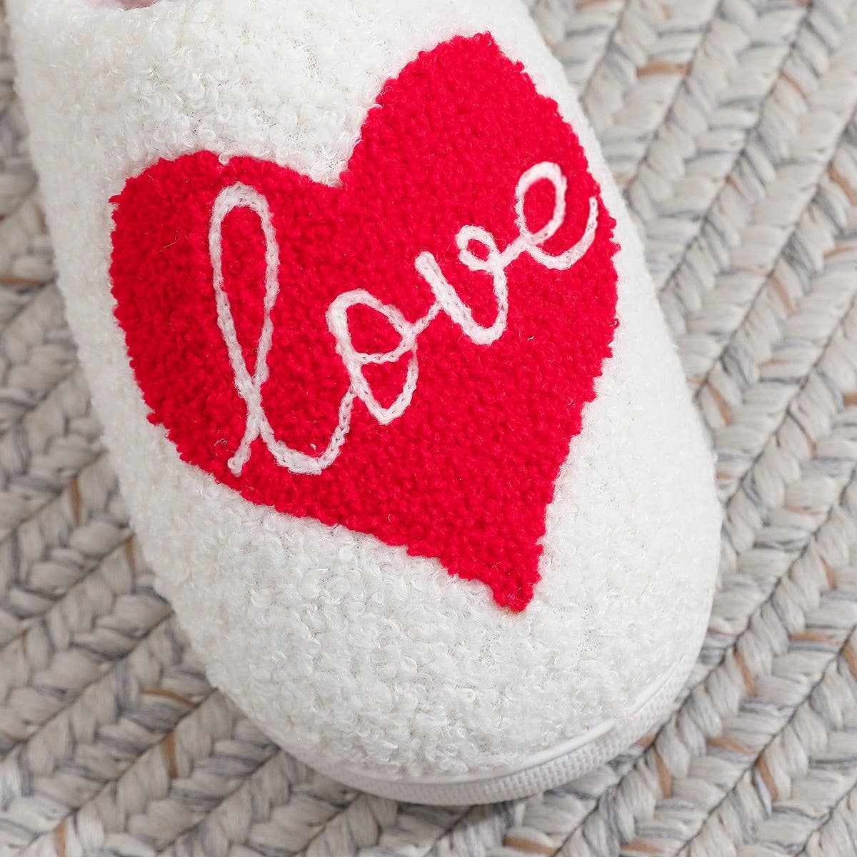 Valentines Day Red Love Cotton Slippers
