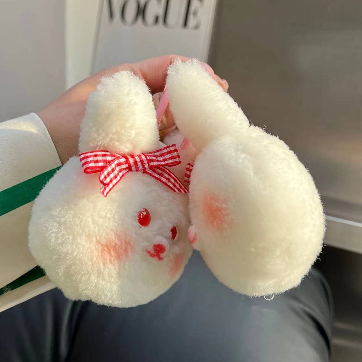 CUTE WOOL BUNNY CAR KEYCHAIN PENDANT ACCESSORIES_CWMM2601