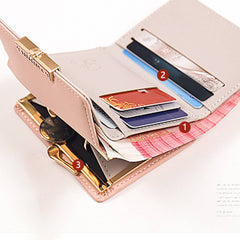 Floral Mini Trifold Wallet With Snap Button_Cwab06220