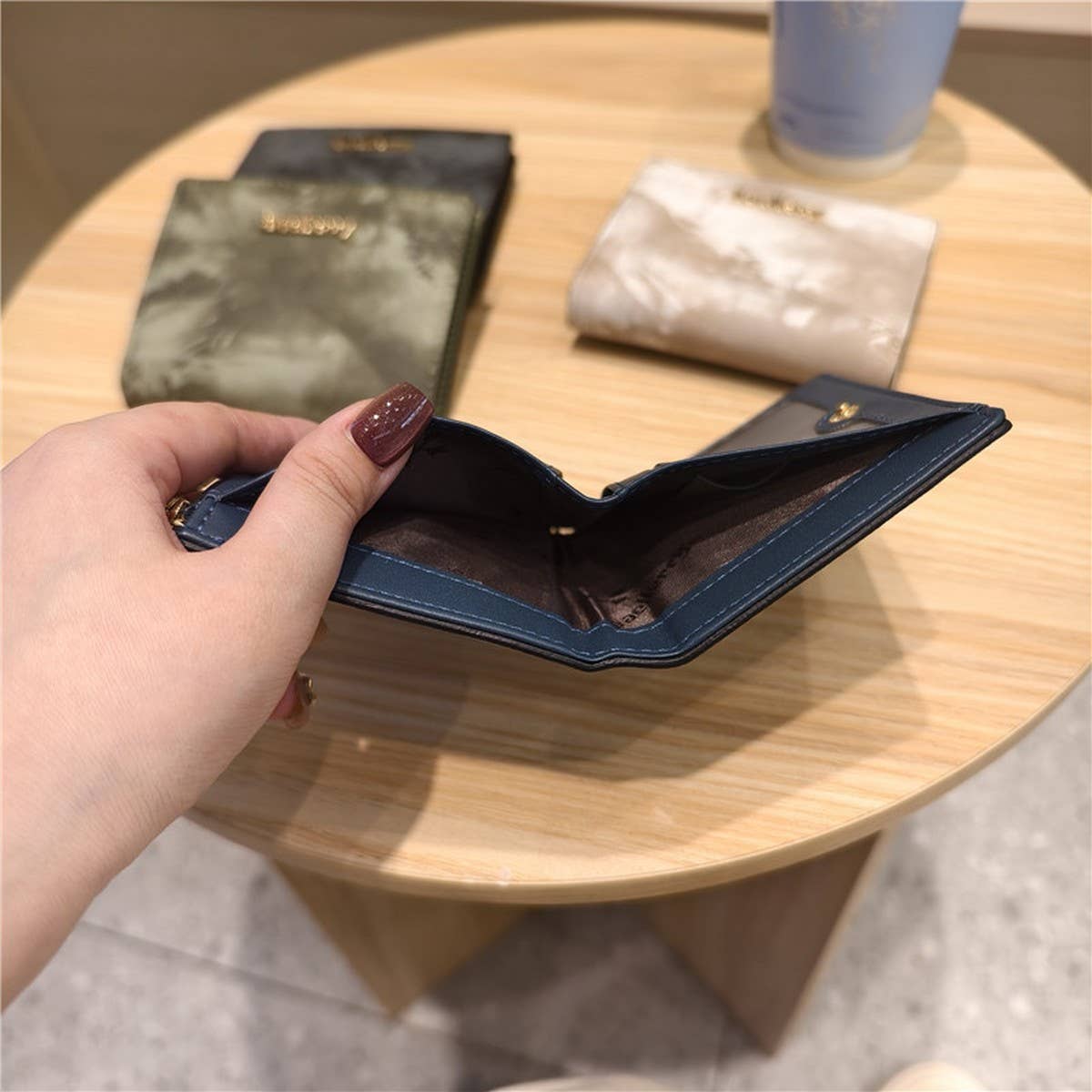New Soft Pu Ink Painting 2-Fold Wallet_Cwab06273