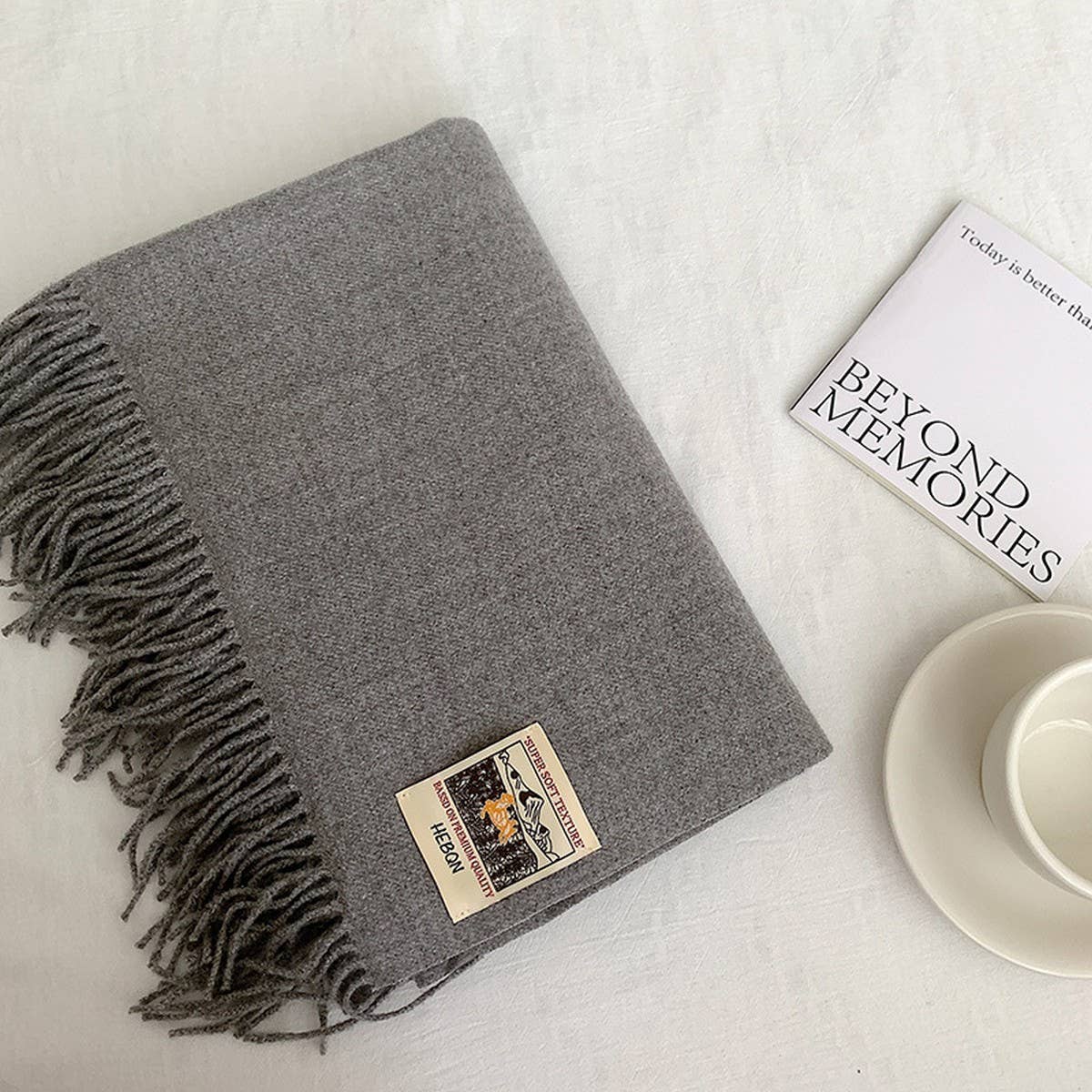 SOLID COLOR FAUX CASHMERE SCARF WINTER WRAP_CWASC2303