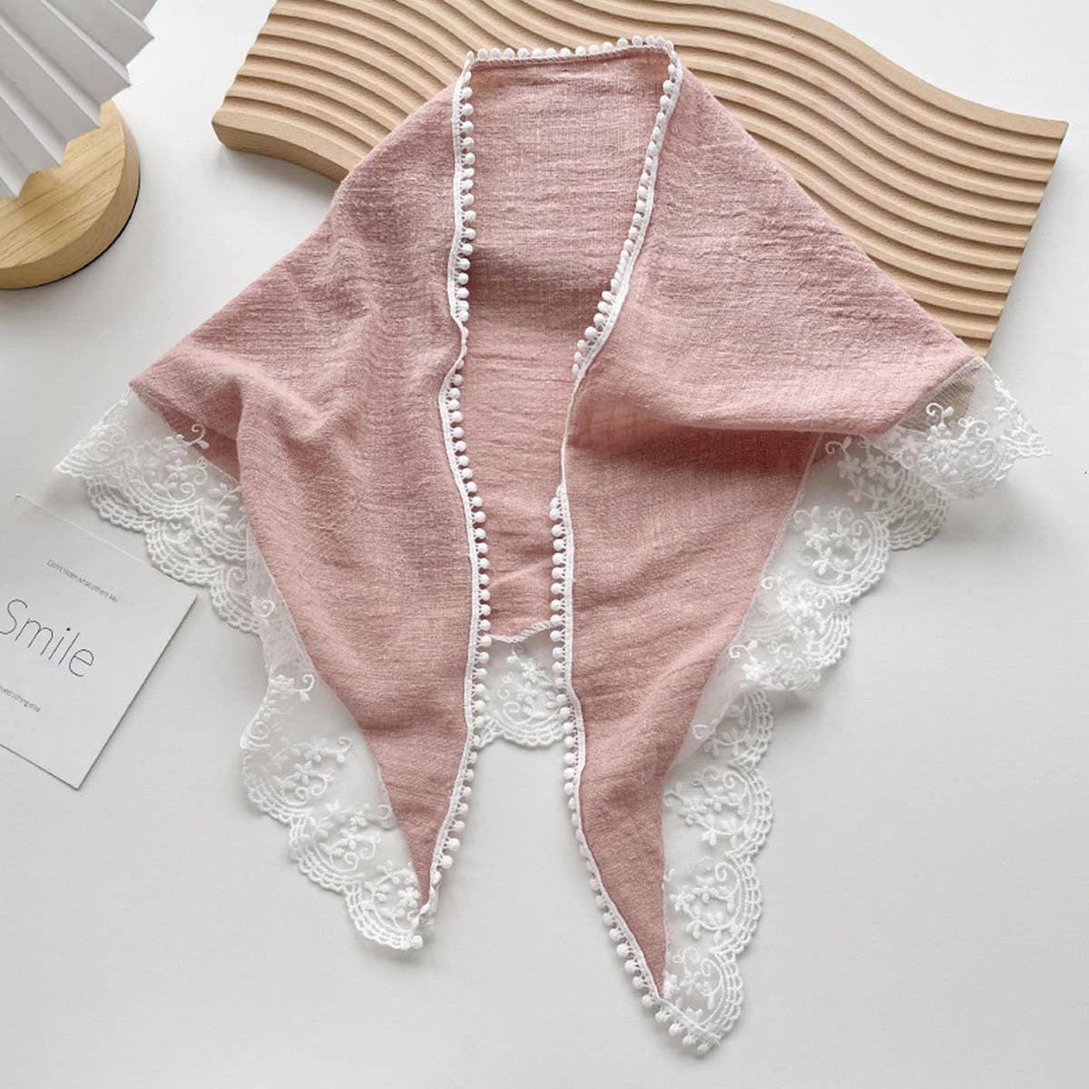 Versatile Lace Patchwork Triangle Scarf_Cwasc0742