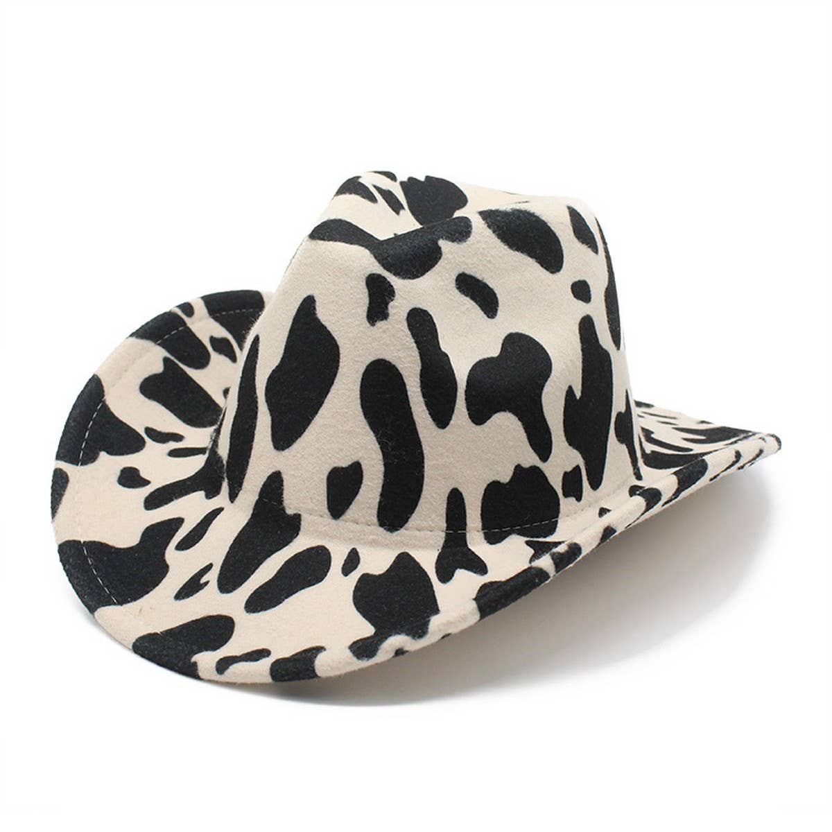 THICKENED FABRIC DOUBLE SIDED COW PATTERN DENIM HAT_CWAH2535