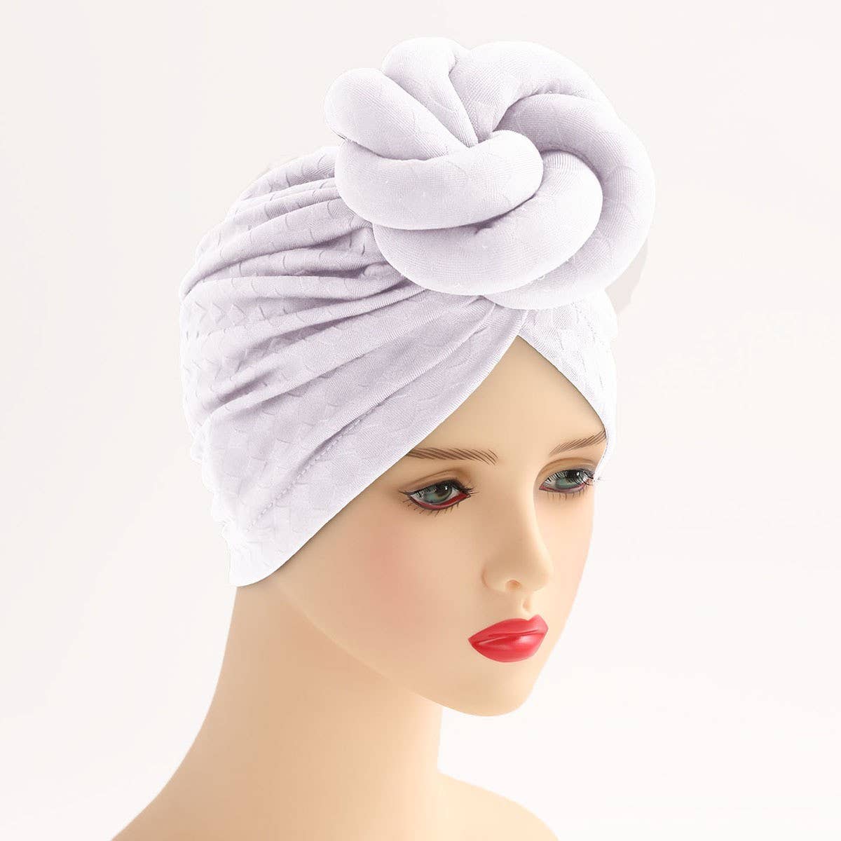 SOLID COLOR ETHNIC BAOTOU TWIST BALL HEADSCARF_CWASC2462