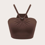 Ultra Short Love Loop Vest With Halter Topper