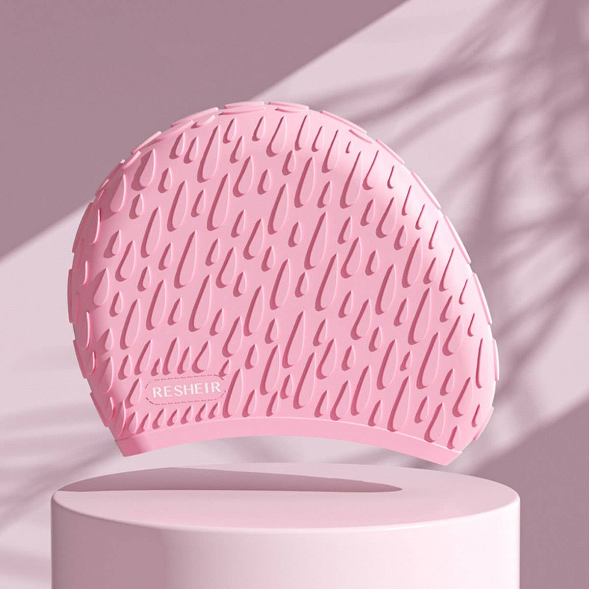 Womens Silicone Swim Cap Long Hair Waterproof_Cwmm6717