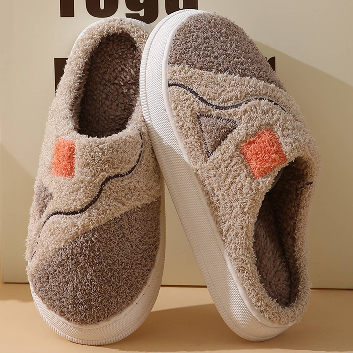 LEISURE NON SLIP SPLICING COTTON SLIPPERS_CWSHS0323