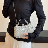 RHINESTONE CLUTCH BAG TASSEL LADY EVENING BAG_CWAB3251