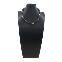 BOHEMIAN VINTAGE WOODEN BEAD NECKLACE_CWMM4728