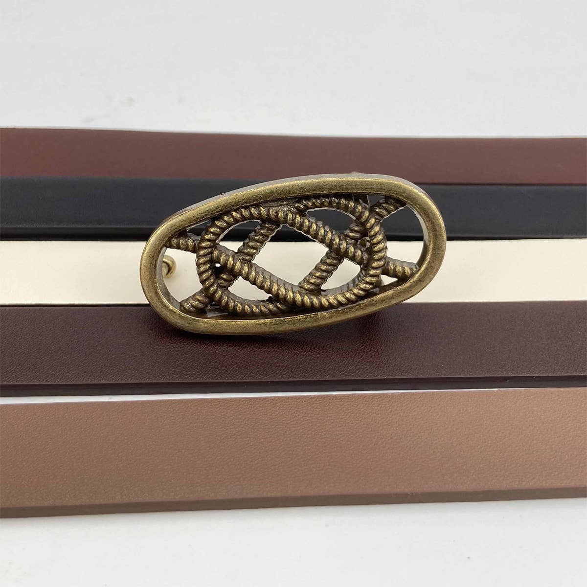 Women Retro Copper Snap Fastener Waist Belt_Cwabe0182