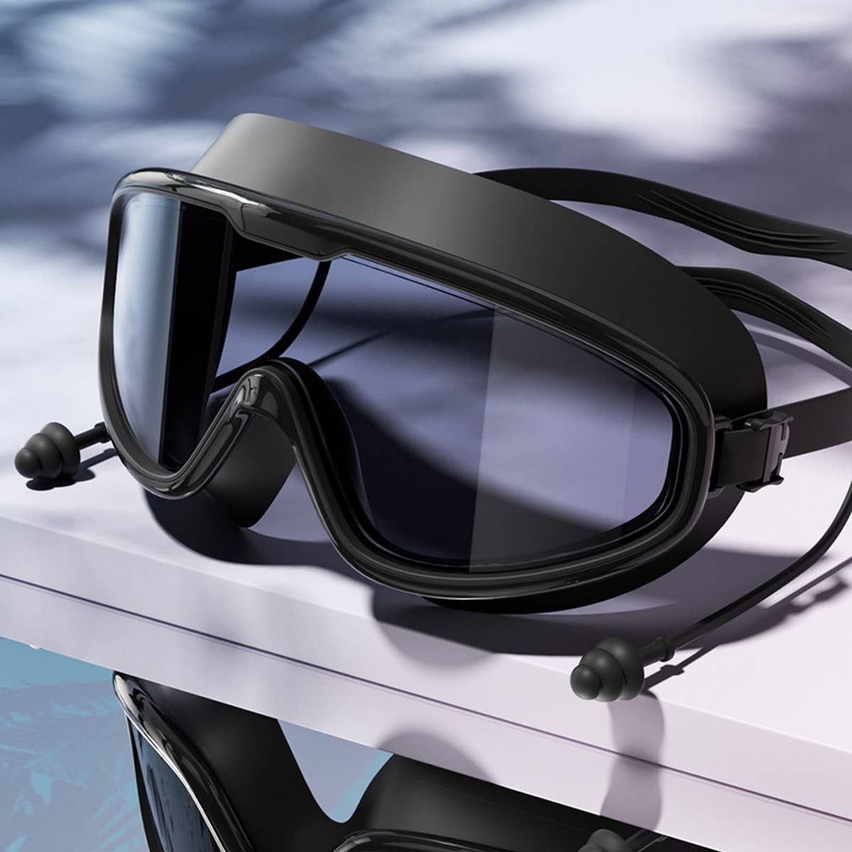 HD ANTI FOG SWIM GOGGLES LARGE FRAME FOR ADULTS_CWMM6642