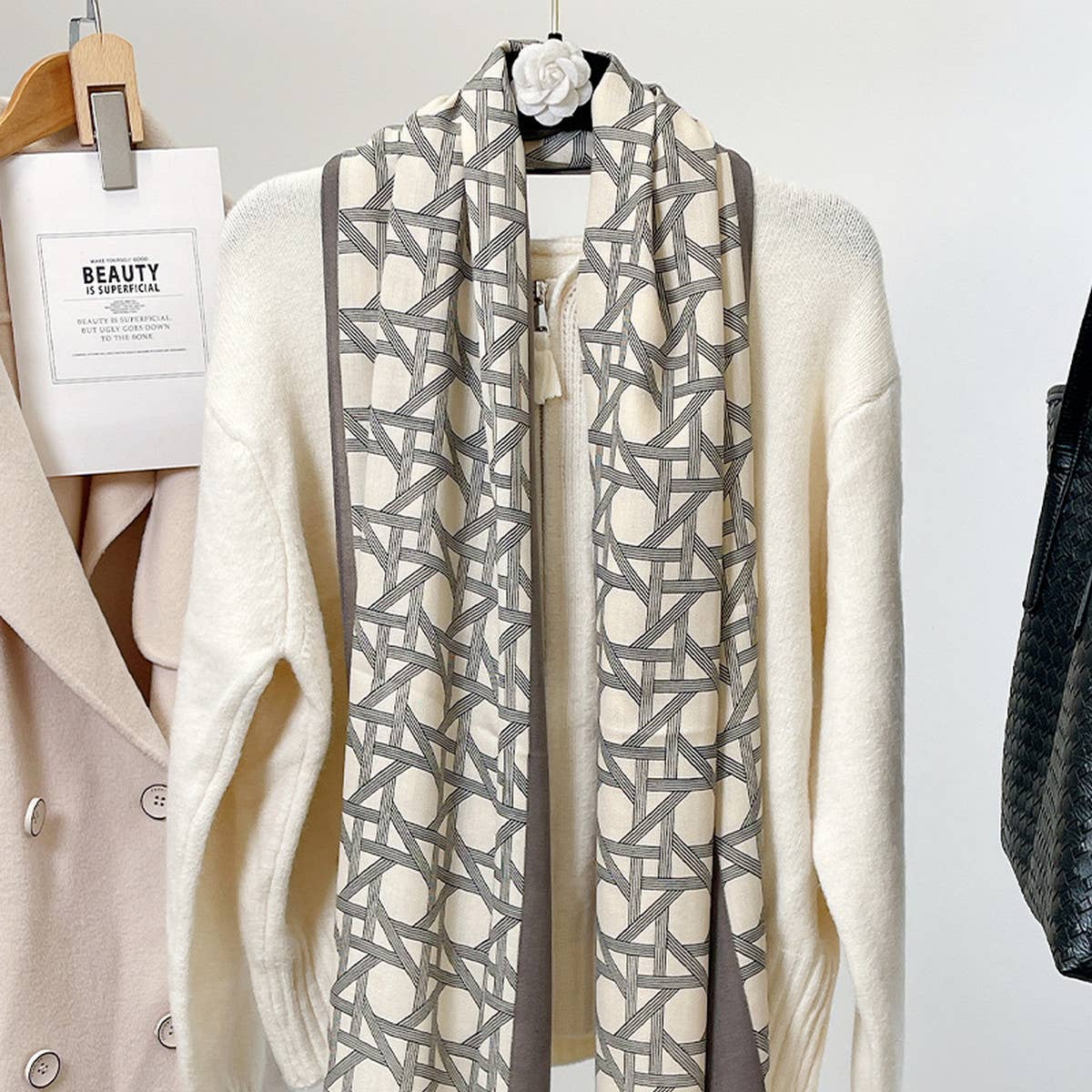 Velvet Scarf Fall/Winter Floral Wrap For Women_Cwasc0898