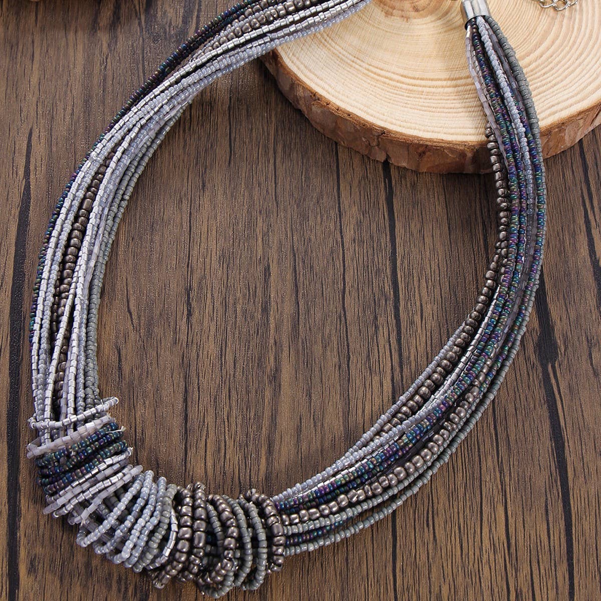 COLORFUL MULTI LAYERED HANDMADE BEADED NECKLACE_CWAJE1571