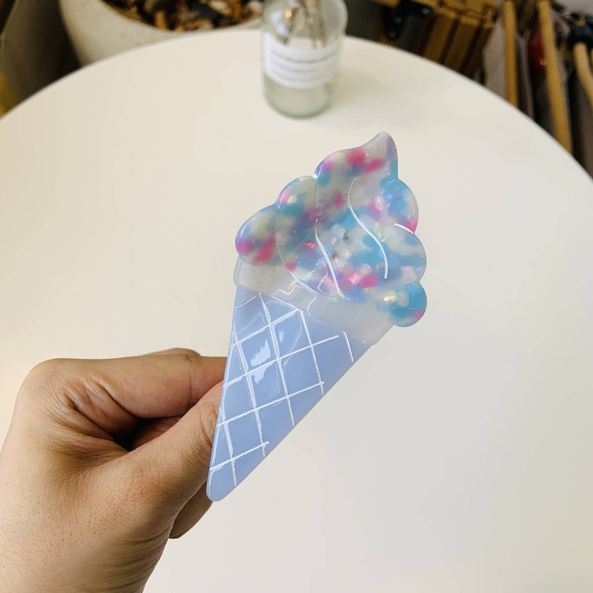 Cream Cone Ice Cream Acetic Acid Hair Claw Clip_Cwasc1588