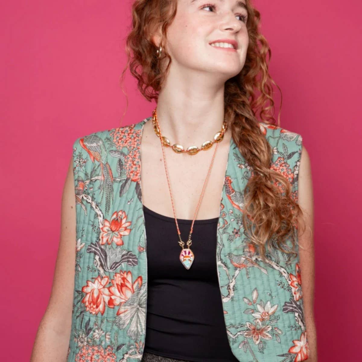 Womens High-End Rhinestone Oil Drop Necklace_Cwmm5338