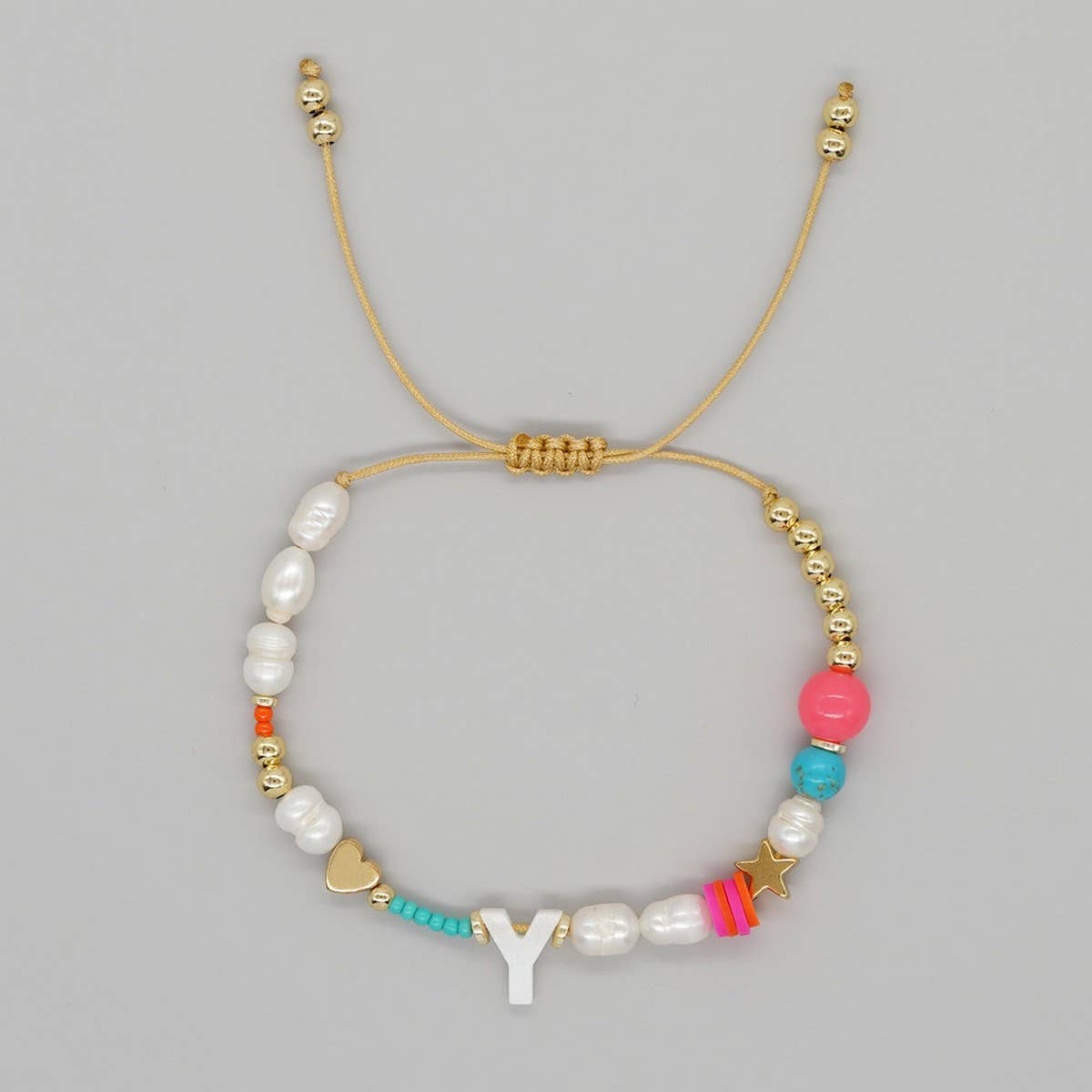 FASHION HAND WOVEN LETTER PEARL BRACELET_CWMM3812